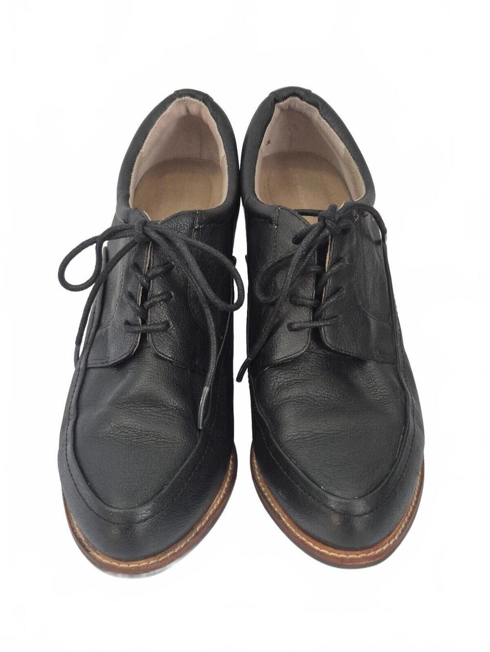 Rockport Women’s Black Leather Lace-Up Oxford Heels Size 8 M Adiprene Comfort